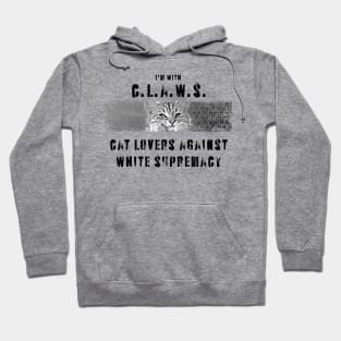 Claws: cat lovers against white supremacy Hoodie